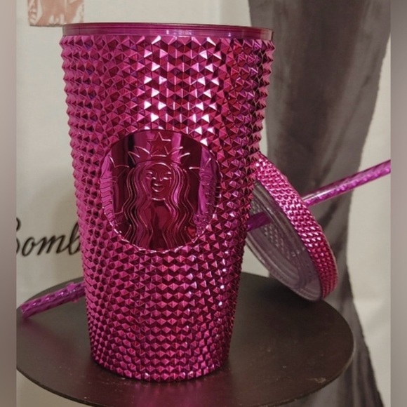 Starbucks Other - Starbucks 2022 Tumbler 16oz Grande Pink
Holiday Christmas Bling LIMITED EDITION